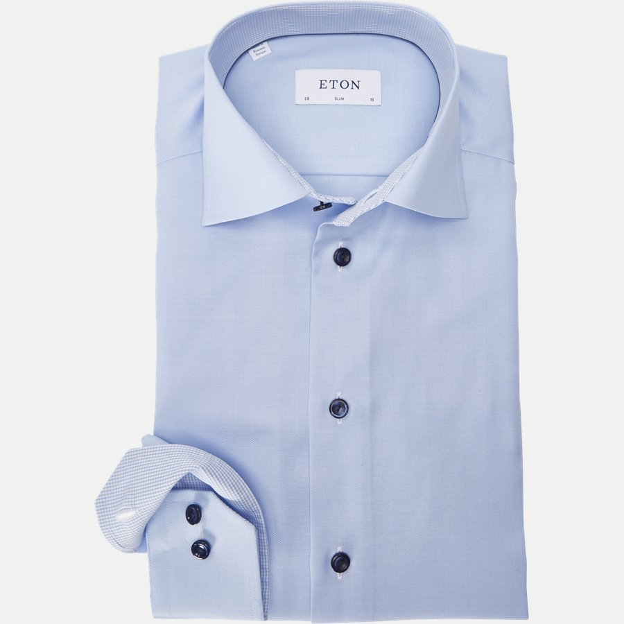 3010-2017 - Signature Twill Skjorte - Skjorter - L BLÅ - 1